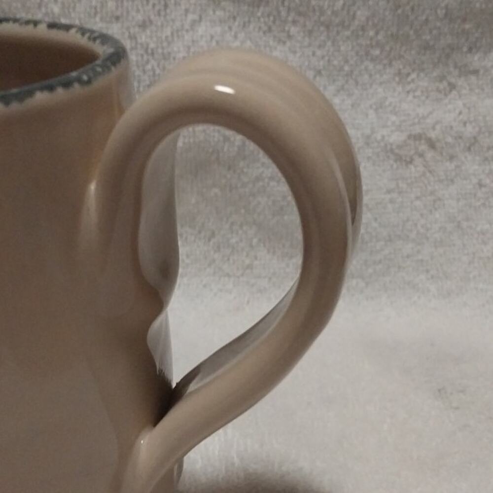 Home & Garden Party Ltd Ceramic Floral Mug Beige Multicolor Handle USA - Picture 2 of 5